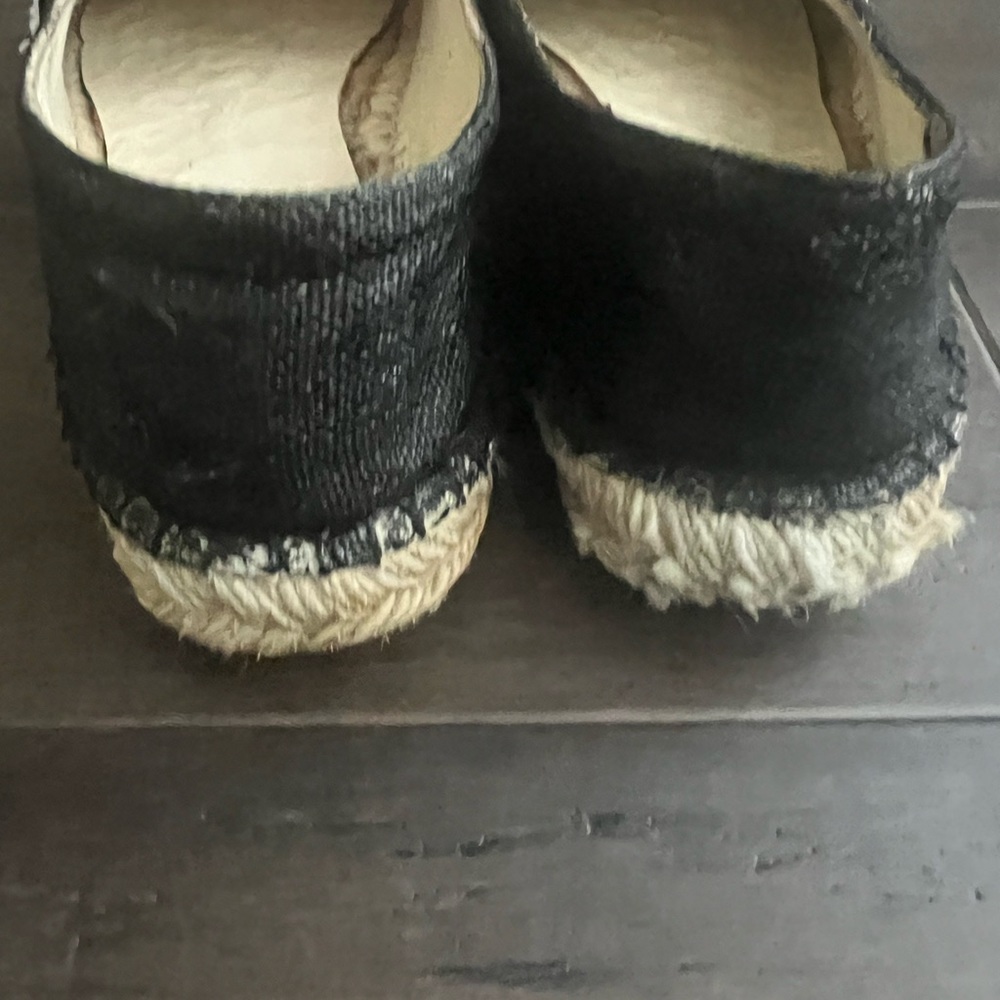 ❤️🔥FLASHSALE!!! Chanel CC Espadrilles Flats Black Size 38 Dust Bag - Picture 7 of 12